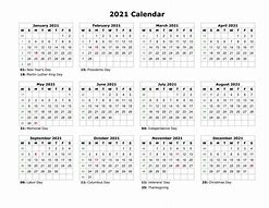 Image result for 2021 Printable Calendar with Date Boxes