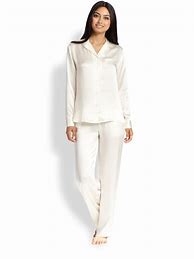 Image result for White Silk Pajama Set