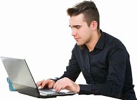 Image result for Person On Computer PNG