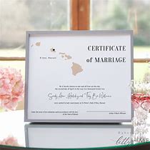 Image result for Hawaii Marriage Certificate