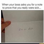 Image result for Funny Sick Notes