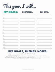 Image result for Printable Goal Setting Worksheet