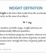 Image result for Define Weight