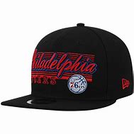 Image result for Philadelphia 76Ers Hat Black and Grey