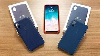 Image result for Blue iPhone X Leather Case
