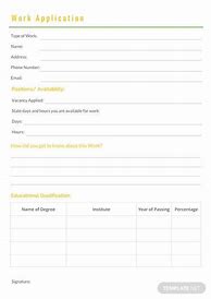 Image result for Sample Job Application Template