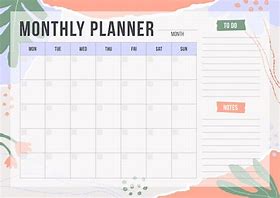 Image result for Monthly Planner Design
