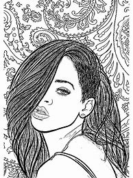 Image result for Rihanna Coloring Pages