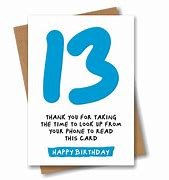 Image result for Funny 13th Birthday Verses
