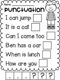 Image result for Simple Punctuation Worksheets