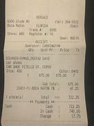Image result for Versace Receipt