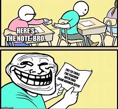 Image result for No Passing Notes Meme