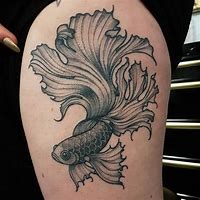 Image result for Betta Fish Tattoo Outline
