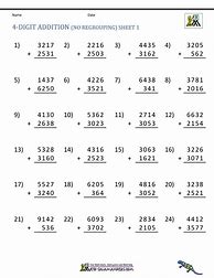 Image result for Math 4 Digit Addition