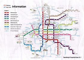 Image result for Osaka Subway Map with Attractions