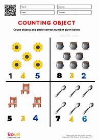 Image result for Numbers and Classroom Objects Worksheet