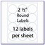 Image result for 2 Inch Round Label Template