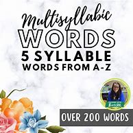 Image result for 5 Syllable Words