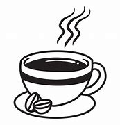 Image result for Black and White Coffee Cup Vector