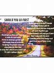 Image result for Should You Go First and I Remain Poem