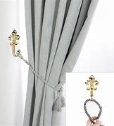 Image result for Where to Place Curtain Tie Back Hooks