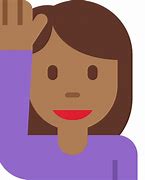 Image result for Woman with Hand Up Emoji