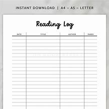 Image result for Adult Reading Logs Printable Free