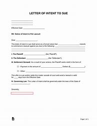 Image result for Intent to Sue Letter Sample