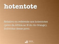 Image result for hotentote