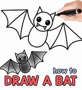 Image result for How to Draw a Bat Easy