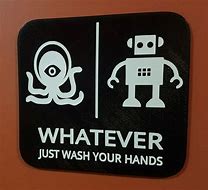 Image result for Robot Restroom Sign