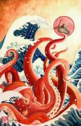 Image result for Japanese Octopus Drawing