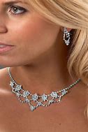 Image result for Rhinestone Crystal Necklace Set