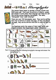 Image result for Hieroglyphics Worksheet for Kids