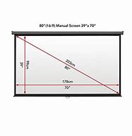 Image result for 80 Inch Screen Dimensions