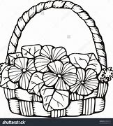 Image result for Flower Basket Sketch