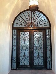 Image result for Wrought Iron Front Doors