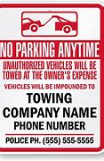 Image result for City Towing Signs