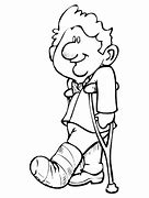 Image result for Crutches Coloring Page