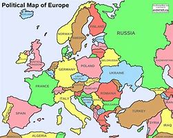 Image result for Map of Europe Clear for Kids