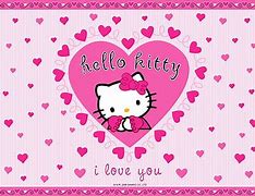 Image result for Hello Kitty Heart Background