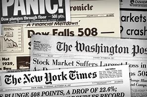 Image result for Stock Market Crash Newspaper