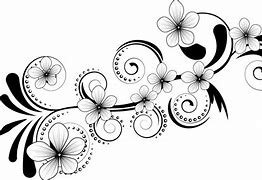 Image result for Black and White Floral Edge