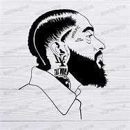 Image result for Nipsey Hussle Silhouette in Black and White in Vectors