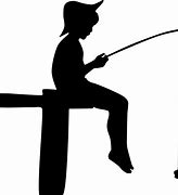 Image result for Black and White Fishing Silhouette