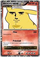 Image result for Pikachu Meme Face Custom Card