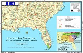 Image result for Southeastern USA Map