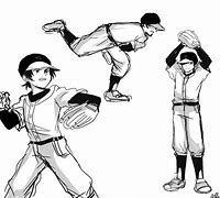 Image result for Baseball Pitcher Drawing