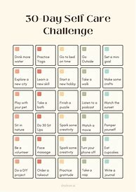 Image result for Self-Care Month Challenge