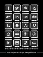 Image result for Social Media Icons in Black and White